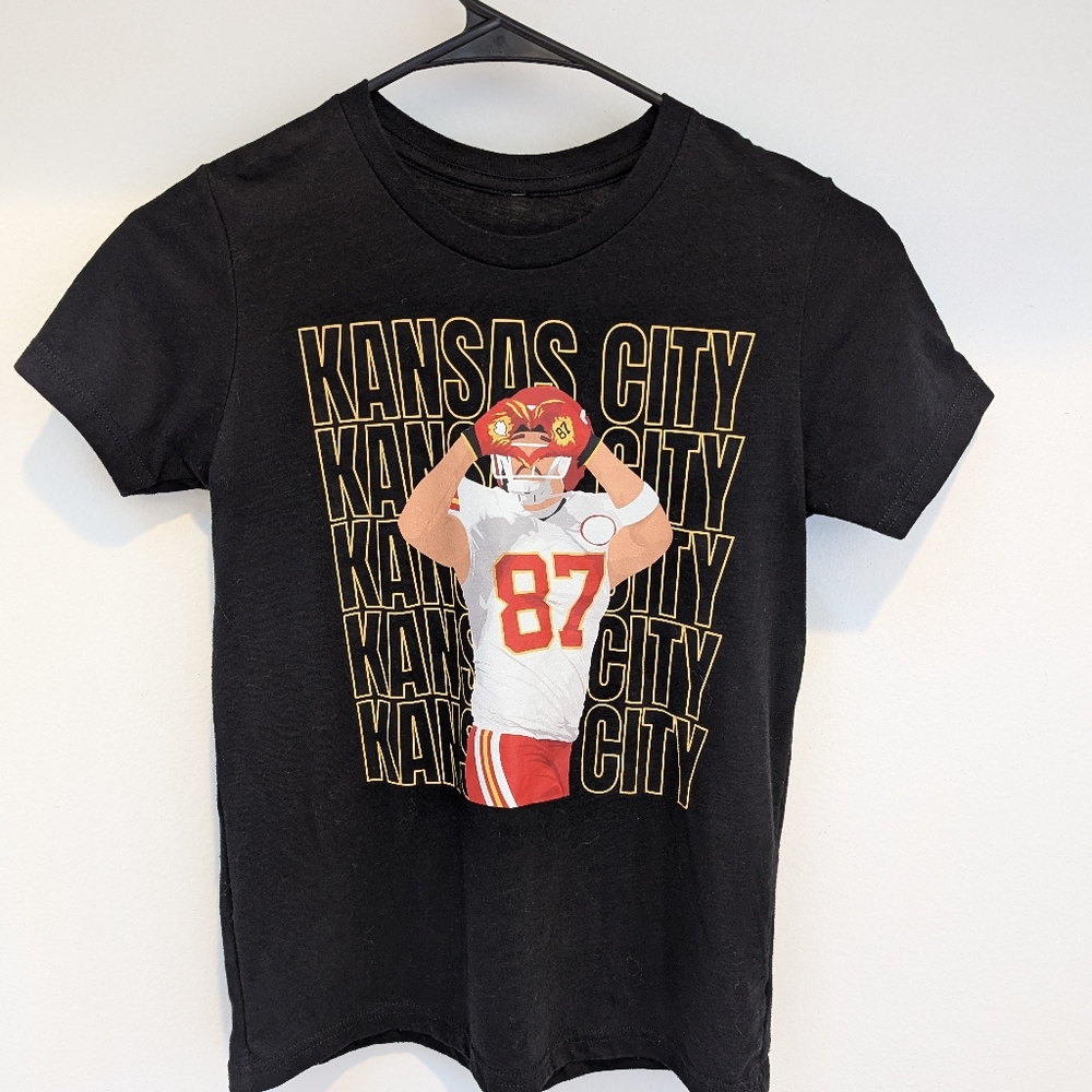Travis Kelce Kansas City Graphic Soft Cotton T-Shirt Kids S